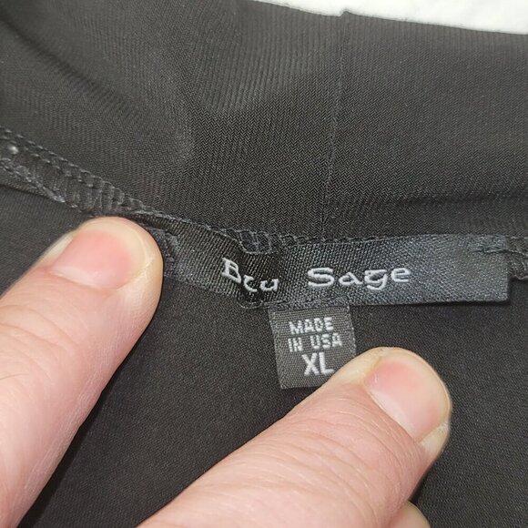 738. Blu Sage Shrug Top Black Sz XL - Picture 6 of 9